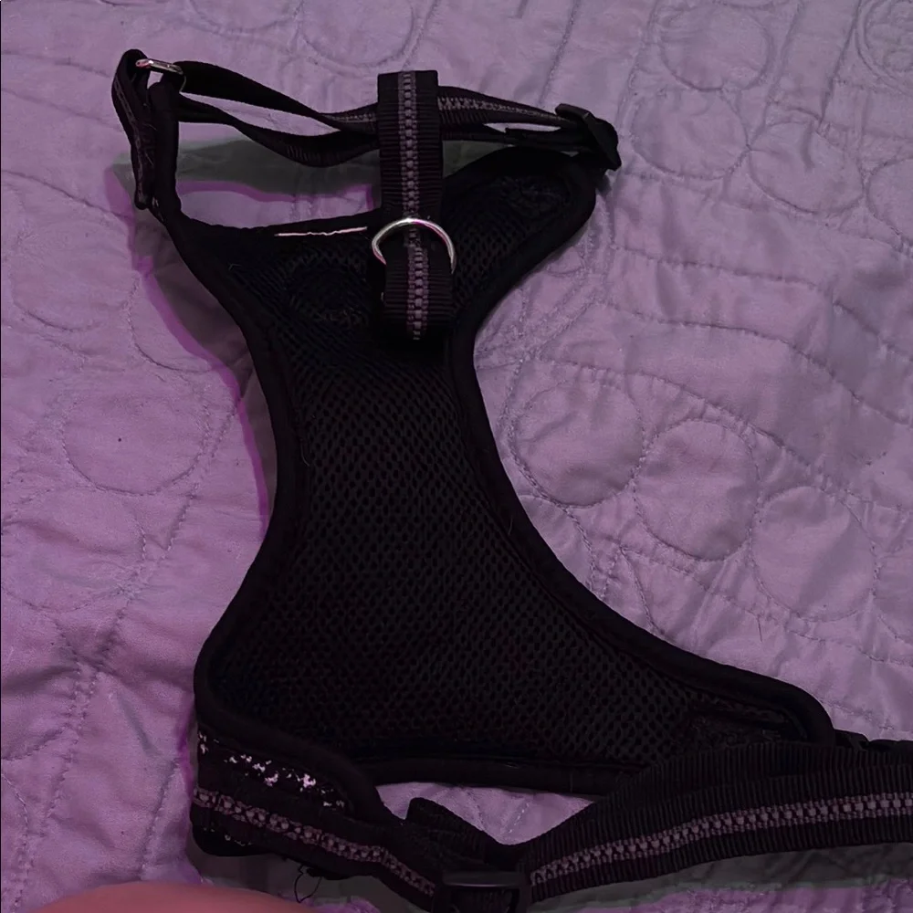 Stylish Black and White Dog Harness Small